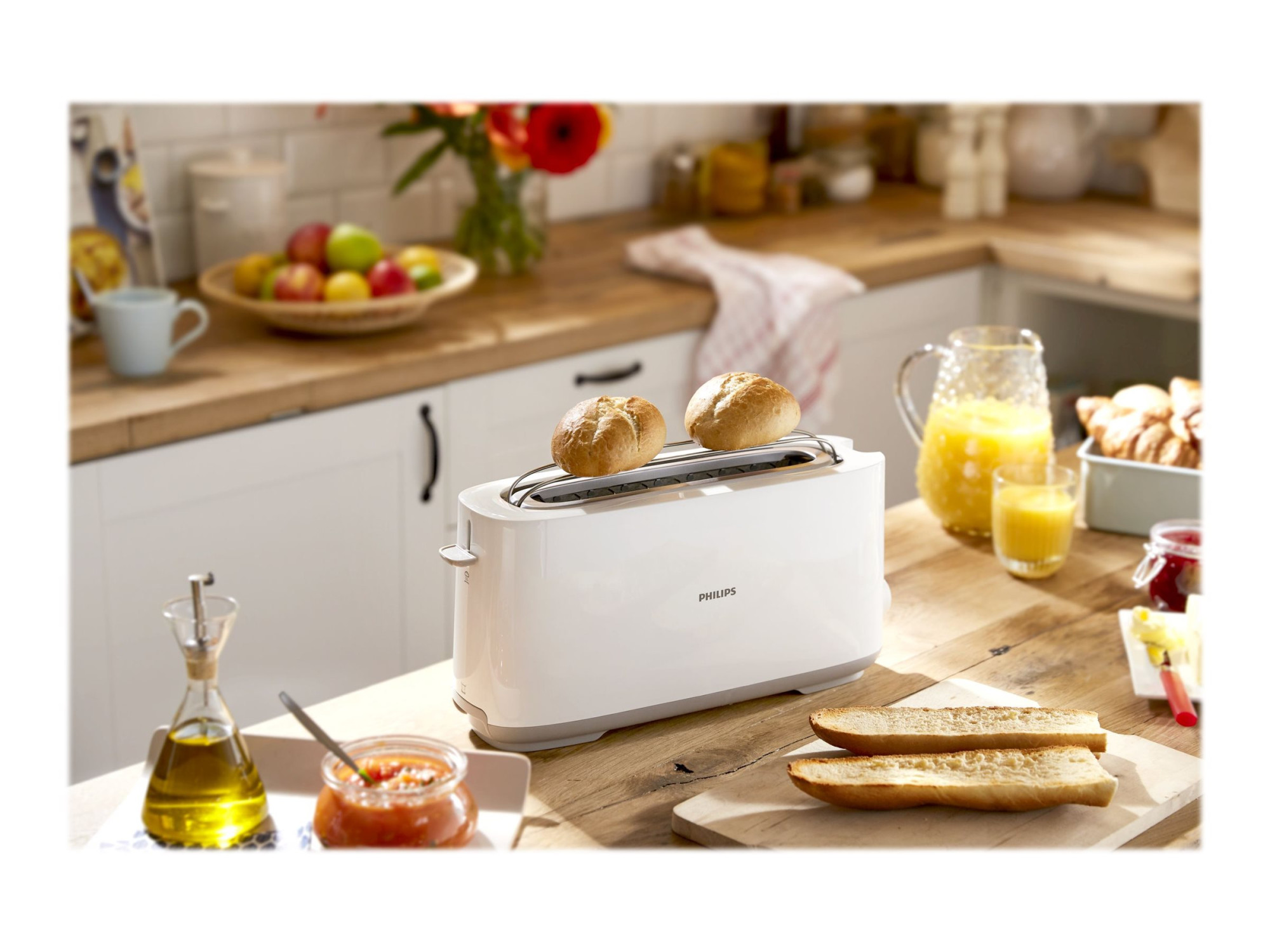 Philips | Toaster | HD2590/00 Daily Collection | Power 870-1030 W | Number of slots 2 | Housing material Plastic | White - Image 8