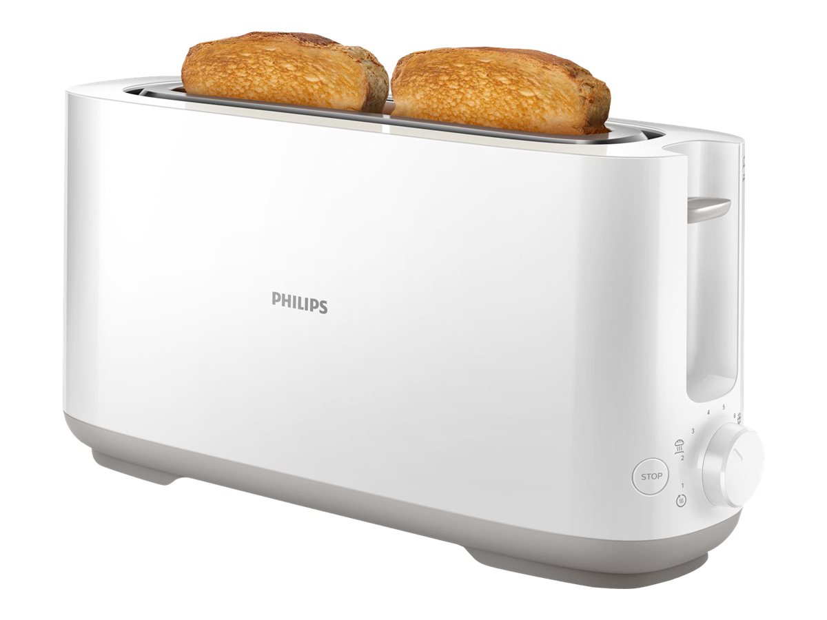 Philips | Toaster | HD2590/00 Daily Collection | Power 870-1030 W | Number of slots 2 | Housing material Plastic | White - Image 2