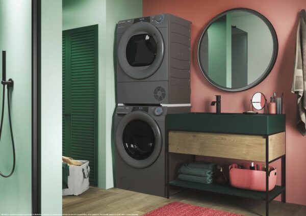 Candy | Washing Machine | RP4 476BWMRR/1-S | Energy efficiency class A | Front loading | Washing capacity 7 kg | 1400 RPM | Depth 45 cm | Width 60 cm | Display | TFT | Steam function | Wi-Fi | Anthracite - Image 9