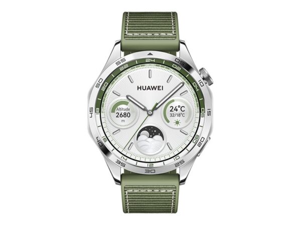 GT 4 | Smart watch | GPS (satellite) | AMOLED | 46mm | Waterproof | Green Woven - Image 2