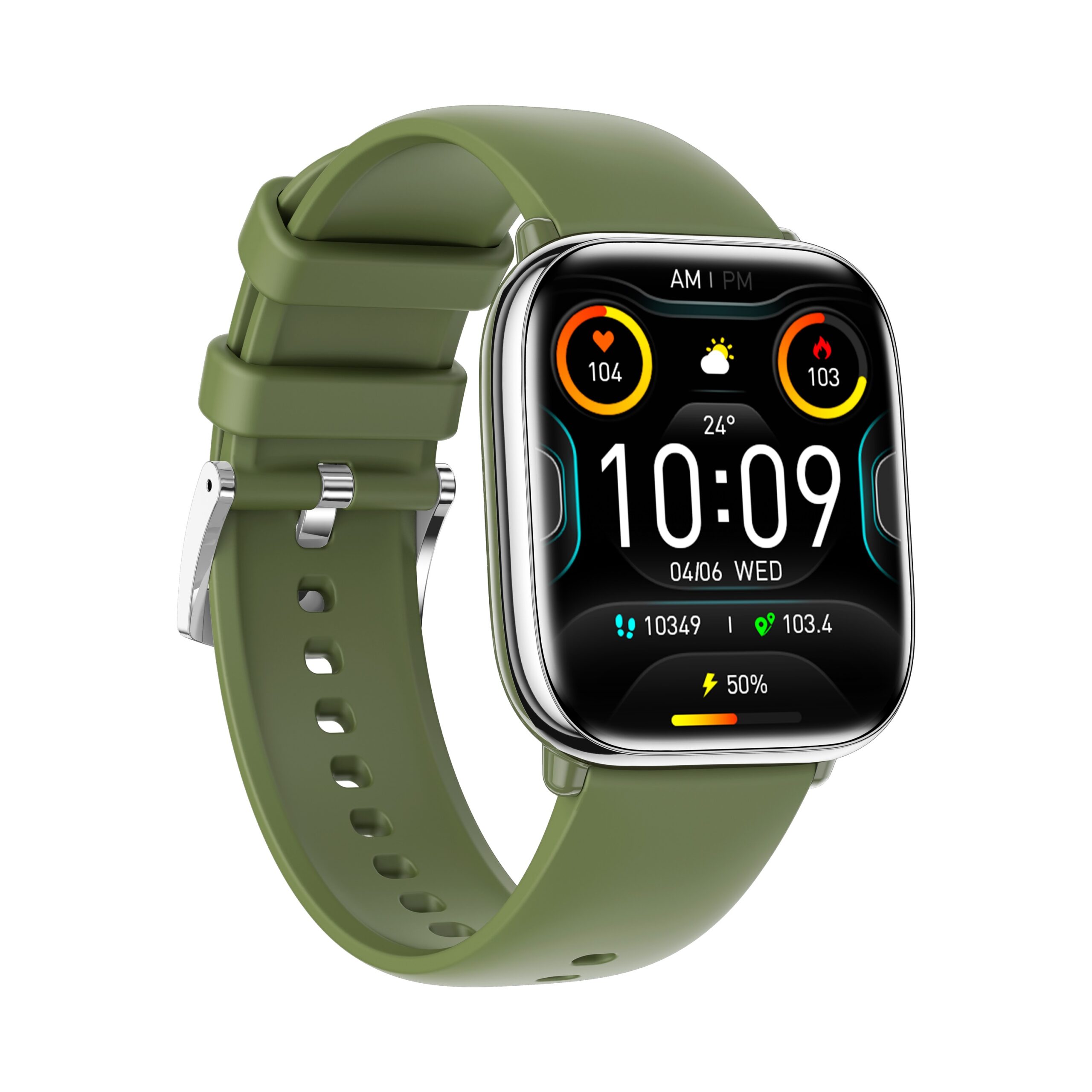 myPhone Watch Pastel | Smart watch | AMOLED | 1.75" | Waterproof | Silver Green - Image 3