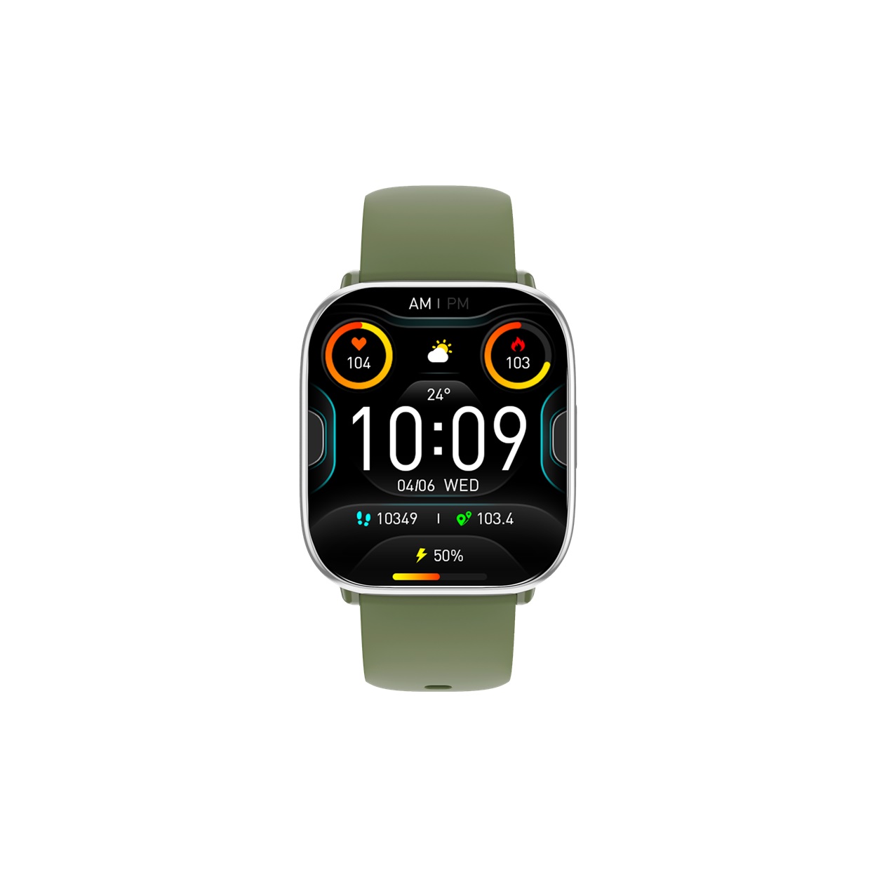 myPhone Watch Pastel | Smart watch | AMOLED | 1.75" | Waterproof | Silver Green - Image 9