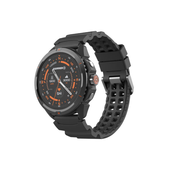 Hammer Watch 2 | Smart watch | GPS (satellite) | AMOLED | 1.5" | Waterproof | Black - Image 3