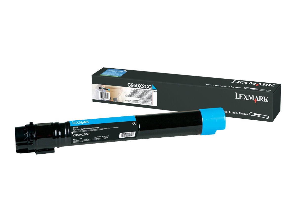 Lexmark C950X2CG | C950 Cyan Extra High Yield Toner Cartridge | Cartridge | Cyan - Image 2