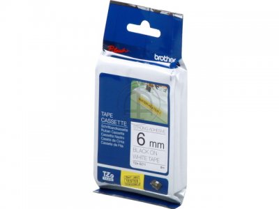 Brother | TZe-S211 Strong Adhesive Laminated Tape | Black on White | TZe | 8 m | 6 cm - Image 2