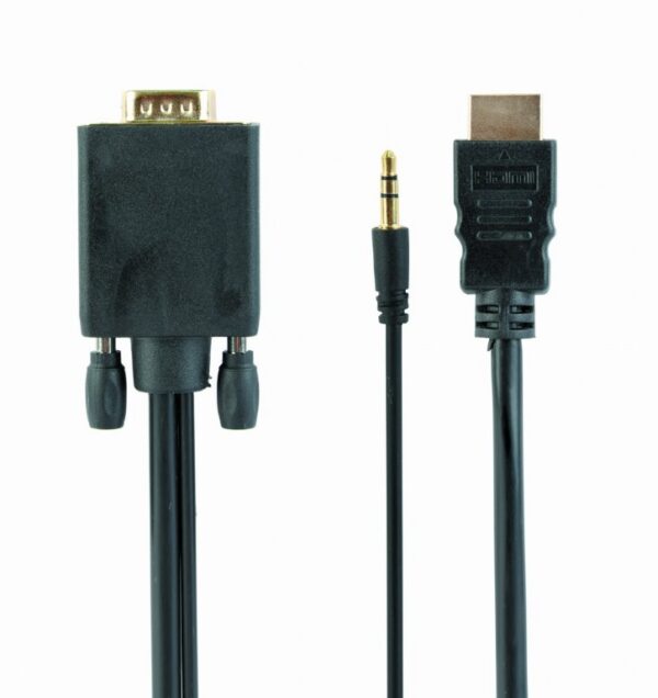 Cablexpert HDMI to VGA and  Audio Adapter Cable, Single Port, 1.8m, Black | Cablexpert - Image 7