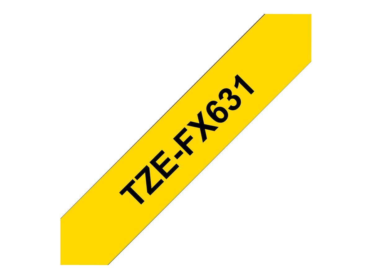 Brother | TZe-FX631 Flexible ID Laminated Tape | Black on Yellow | TZe | 8 m | 1.2 cm - Image 11