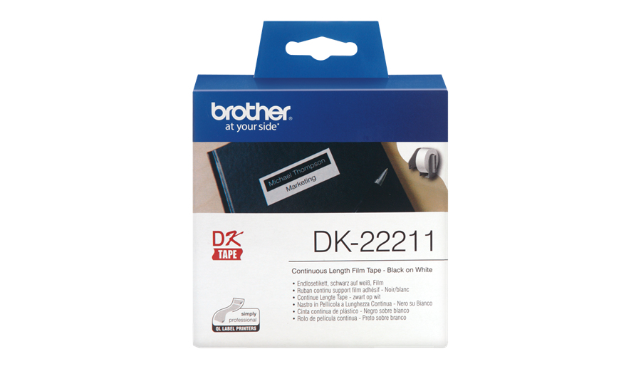 Brother | DK-22211 Continuous Length Paper Label | Black, White | DK | 29mm | 15.24 m - Image 4