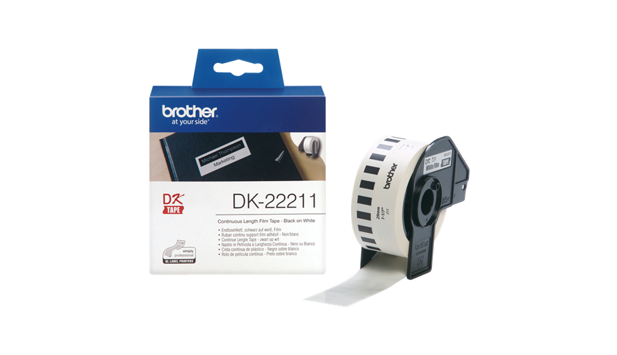 Brother | DK-22211 Continuous Length Paper Label | Black, White | DK | 29mm | 15.24 m - Image 7