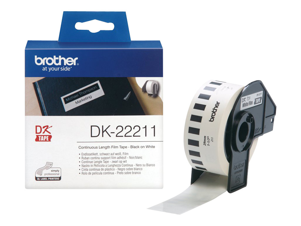 Brother | DK-22211 Continuous Length Paper Label | Black, White | DK | 29mm | 15.24 m - Image 5
