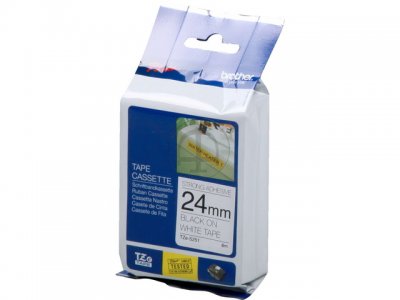 Brother | TZe-S251 Strong Adhesive Laminated Tape | Black on White | TZe | 8 m | 2.4 cm - Image 2