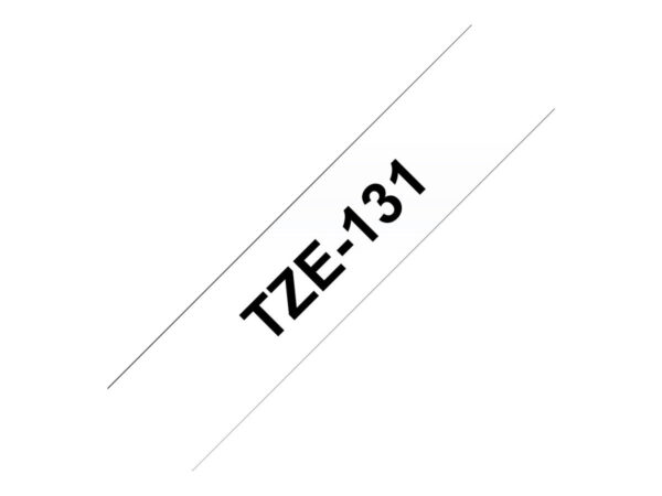 Brother | TZe-131 Laminated Tape | Black on Clear | TZe | 8 m | 1.2 cm - Image 5