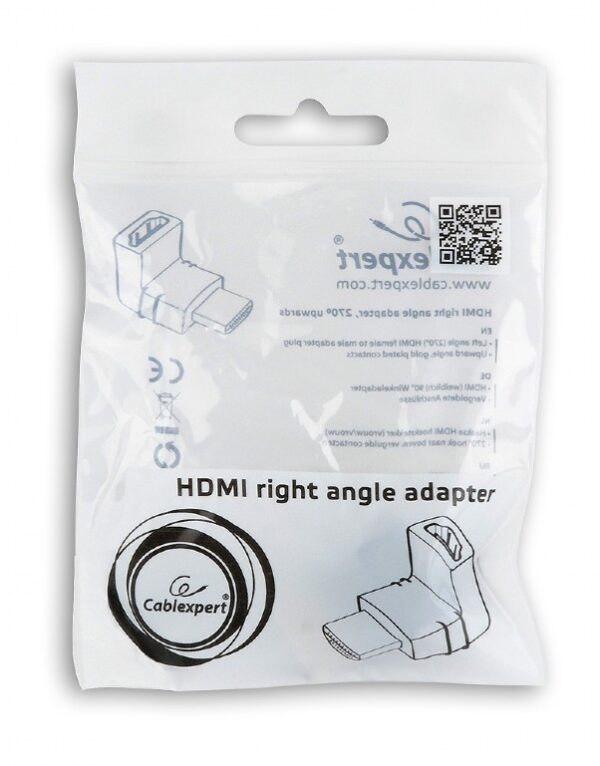 Cablexpert HDMI right angle adapter, 270° upwards | Cablexpert - Image 3