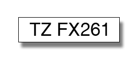 Brother | TZe-FX261 Flexible ID Laminated Tape | Black on White | TZe | 8 m | 3.6 cm - Image 2