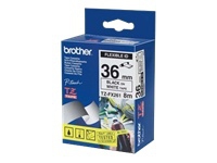 Brother | TZe-FX261 Flexible ID Laminated Tape | Black on White | TZe | 8 m | 3.6 cm - Image 3