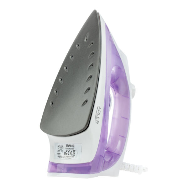 Iron | Adler | AD 5019 | With cord | 1600 W | Water tank capacity 100 ml | Continuous steam 10 g/min | Violet/White