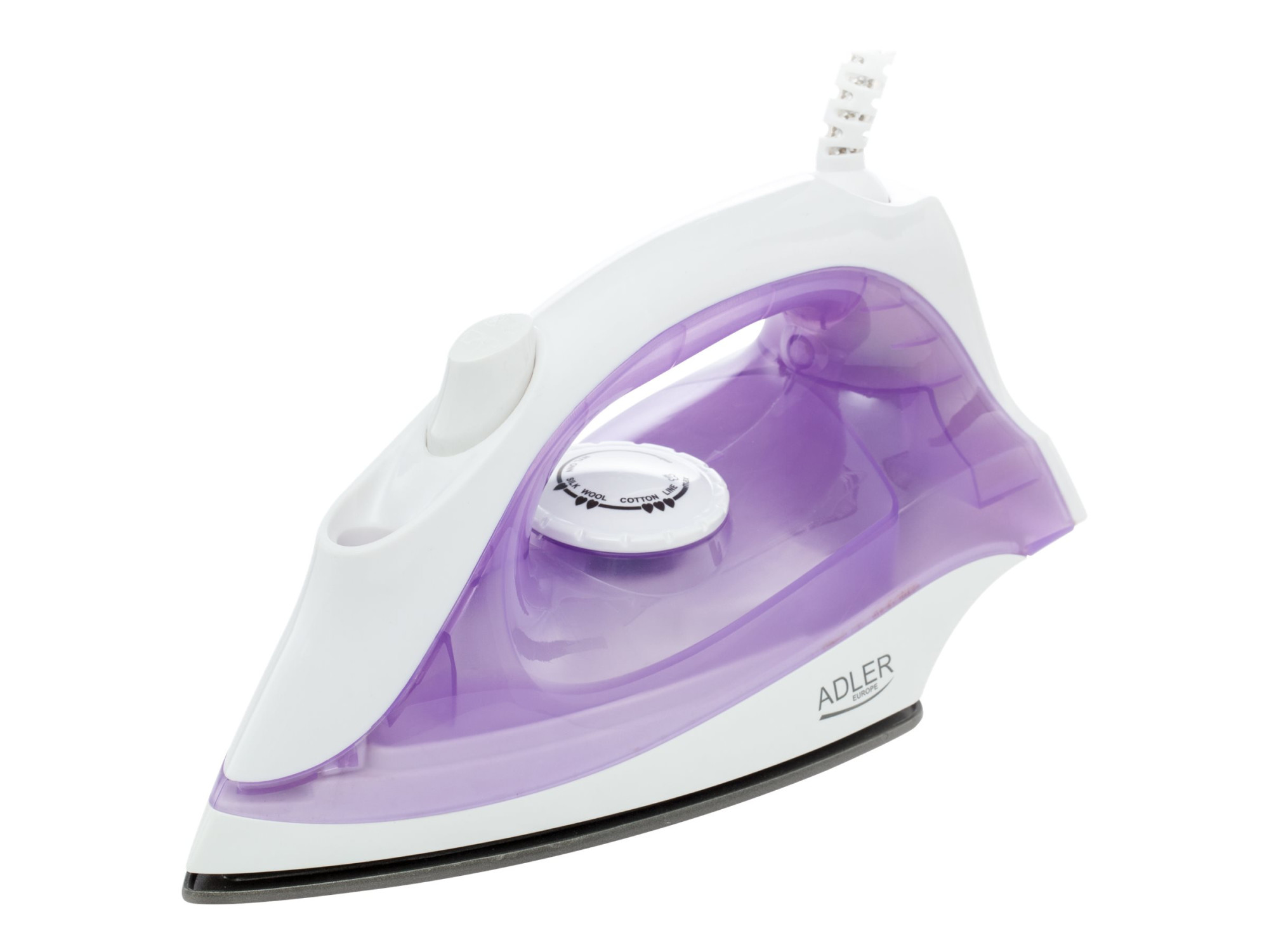 Iron | Adler | AD 5019 | With cord | 1600 W | Water tank capacity 100 ml | Continuous steam 10 g/min | Violet/White - Image 2