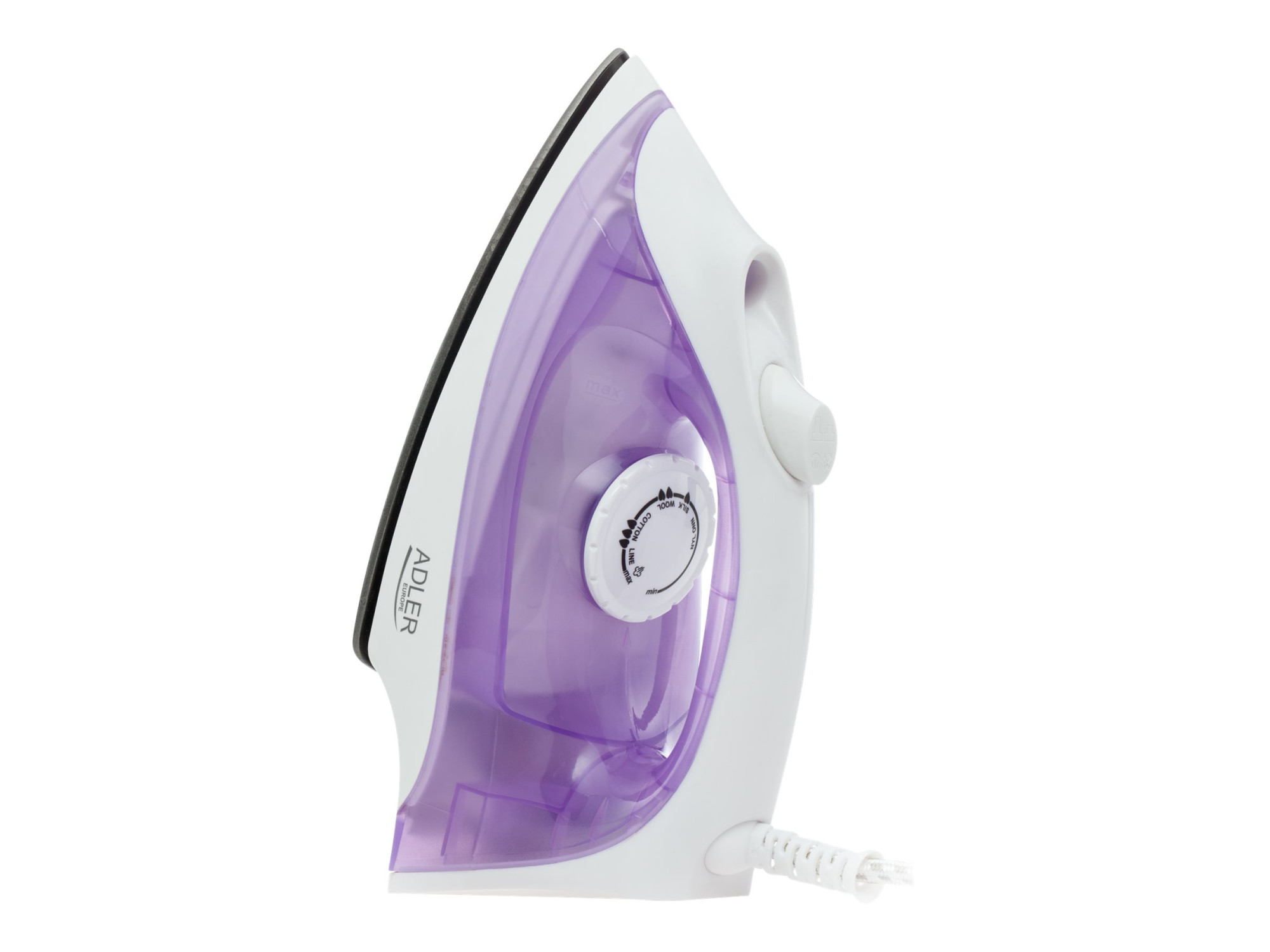 Iron | Adler | AD 5019 | With cord | 1600 W | Water tank capacity 100 ml | Continuous steam 10 g/min | Violet/White - Image 3