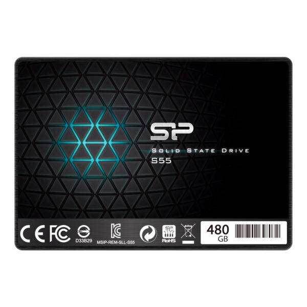 Silicon Power | Slim S55 | 480 GB | SSD form factor 2.5" | Solid-state drive interface SATA | Read speed 550 MB/s | Write speed 440 MB/s