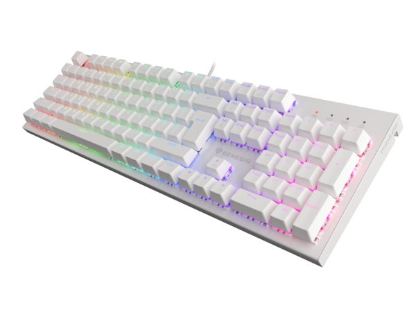 Genesis | THOR 303 | White | Gaming keyboard | Wired | RGB LED light | US | 1.8 m | Brown Switch - Image 3