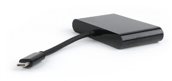 Cablexpert USB-C to 3-in-1 charging + VGA + USB3 adapter, Black | Cablexpert