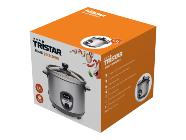 Tristar | RK-6127 | Rice cooker | 500 W | Black/Stainless steel - Image 8
