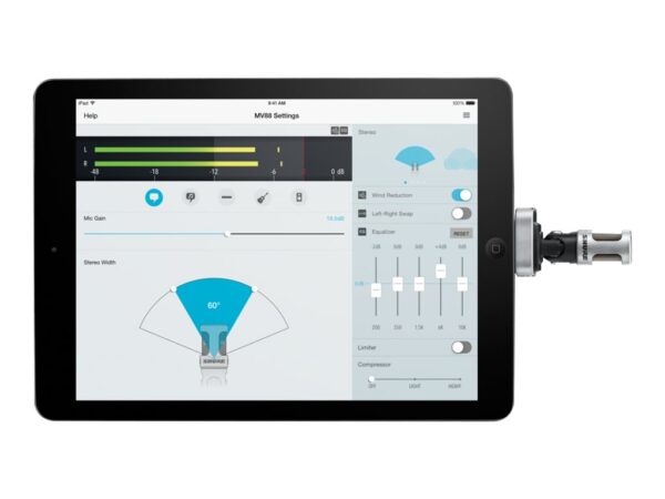 Shure SH MV88 iOS Digital Stereo Condenser Microphone | Shure - Image 8