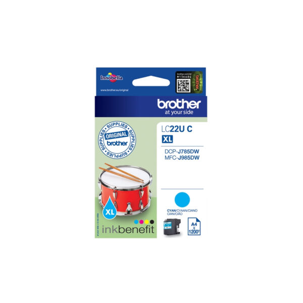 Brother LC-22UC | Ink Cartridge | Cyan