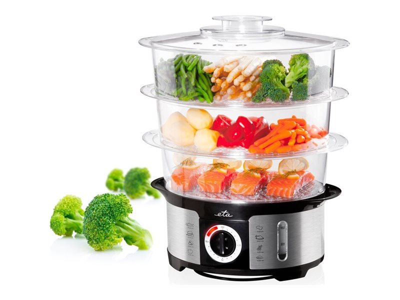 ETA | Steam cooker | ETA013490000 | 1000 W | 2 L | Black/ stainless steel | Number of baskets 3 - Image 2