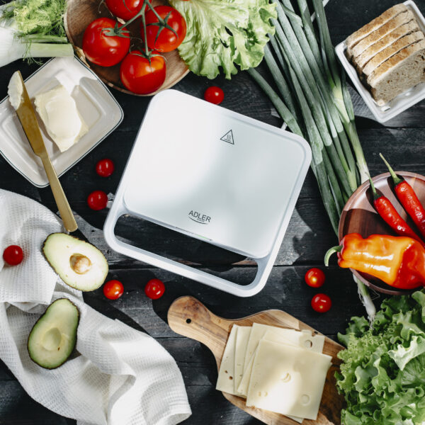 Adler Sandwich maker 2 in 1 | AD 3070w | 850 W | Number of plates 2 | White - Image 12