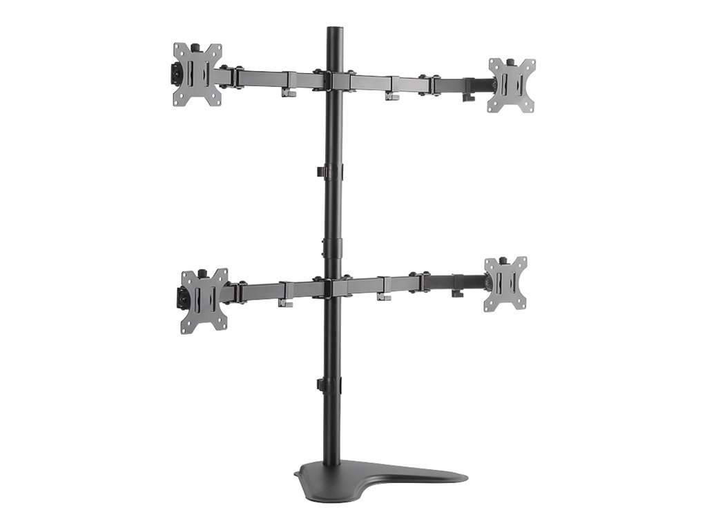 Logilink BP0046 Quad Monitor Desk Stand 13"-32'' | Logilink | Desk Mount | BP0046 | 13-32 " | Maximum weight (capacity) Carrying capacity of each arm: Max. 8 kg kg | Black - Image 2