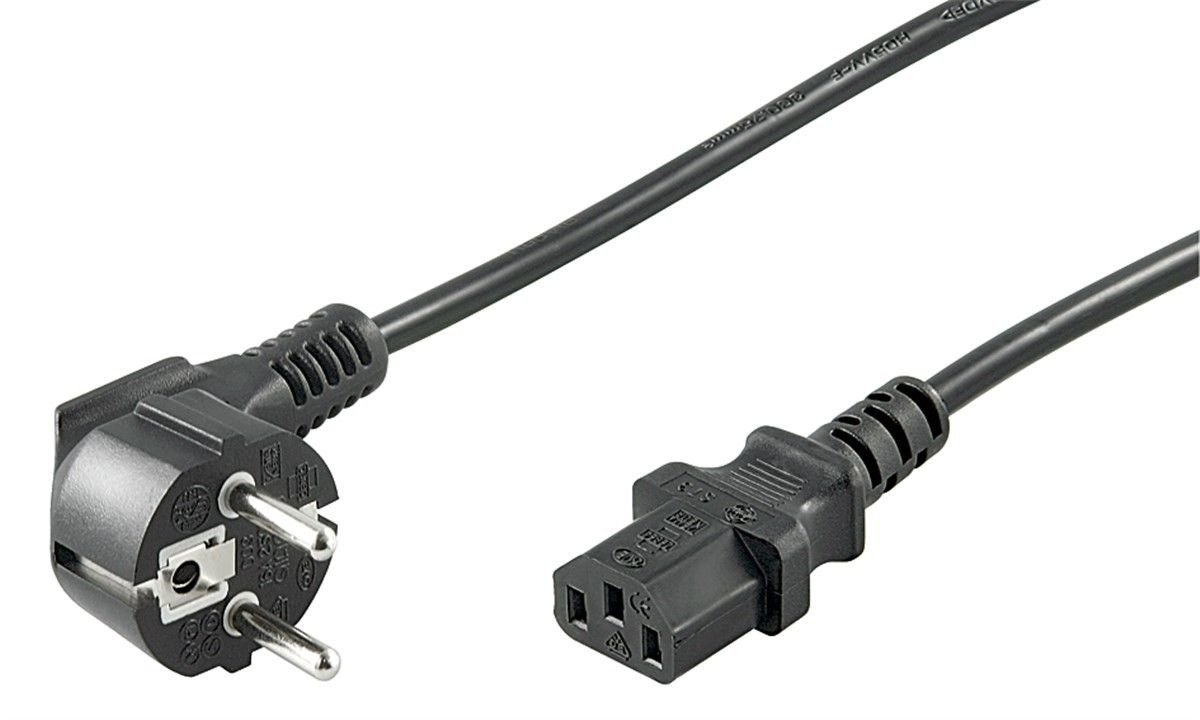 Goobay | Cold-device connection cord, angled | Black