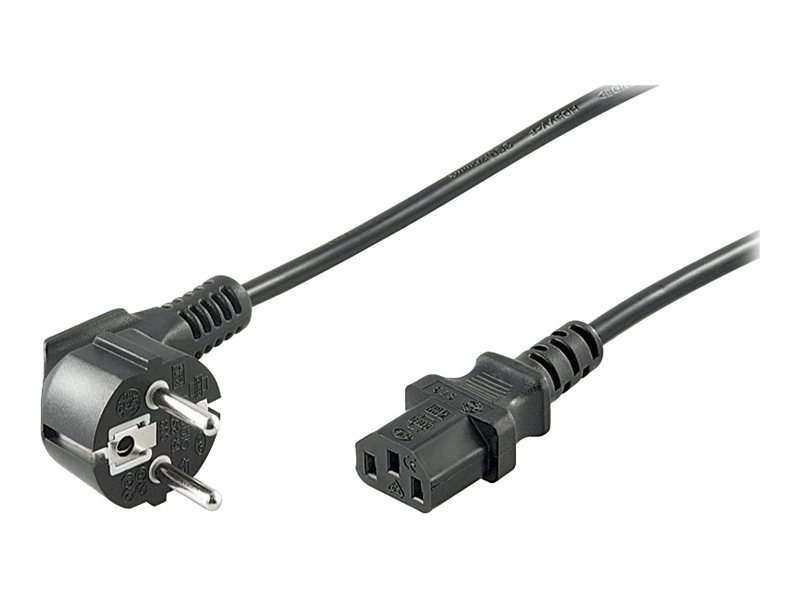 Goobay | Cold-device connection cord, angled | Black - Image 2