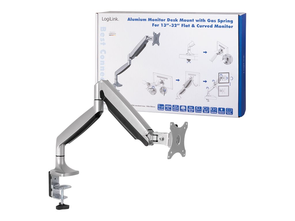 Logilink | Desk Mount | BP0042 | 13-32 " | Maximum weight (capacity) 9 kg | Silver - Image 3