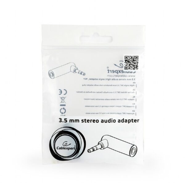 Cablexpert | 3.5 mm Stereo Audio Right Angle Adapter | A-3.5M-3.5FL - Image 3