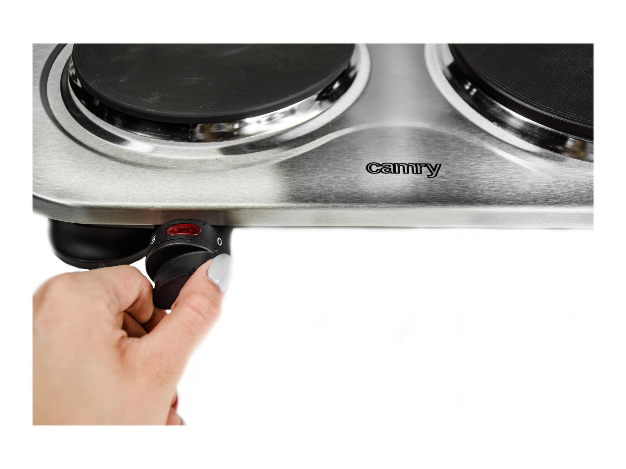 Camry | CR 6511 | Number of burners/cooking zones 2 | Rotary knobs | Stainless steel | Electric - Image 10