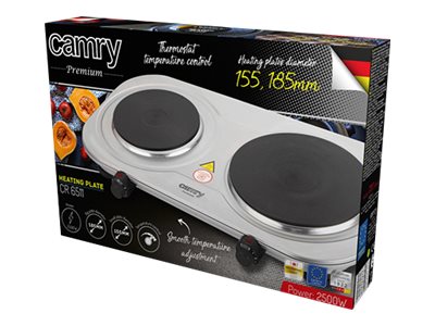Camry | CR 6511 | Number of burners/cooking zones 2 | Rotary knobs | Stainless steel | Electric - Image 7