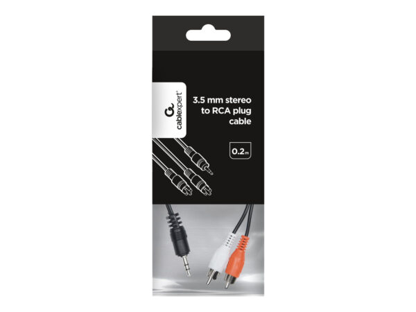 Gembird Audio Stereo Adapter from 3.5 mm plug to 2 RCA plugs, 0.2 m | Cablexpert - Image 6