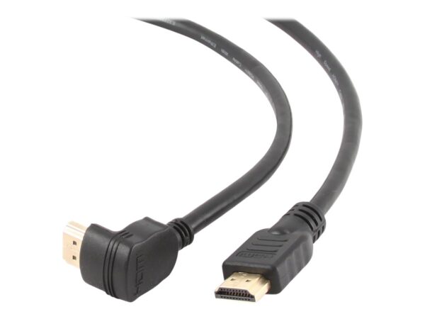Cablexpert | HDMI High speed 90 degrees male to straight male connectors cable, 19 pins gold-plated connectors | CC-HDMI490-6 | HDMI 19pin male | HDMI 90 degrees male | 1.8 m - Image 2