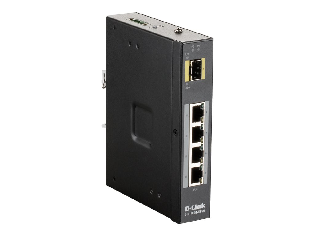 D-LINK DIS-100G-5PSW L2 Unmanaged Industrial Switch with 4 10/100/1000Base-T ports and 1 1000Base-X SFP ports | D-Link | 60 month(s) - Image 3