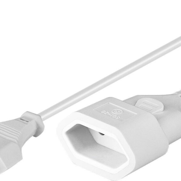 Goobay | Euro extension | 50509 | White Euro male (Type C CEE 7/16) | Euro female (Type C CEE 7/16)