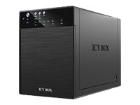 ICY BOX IB-3640SU3, external 4-bay JBOD system for 3,5“ SATA I/II/III HDD, USB 3.0 + eSATA, black | Raidsonic - Image 2
