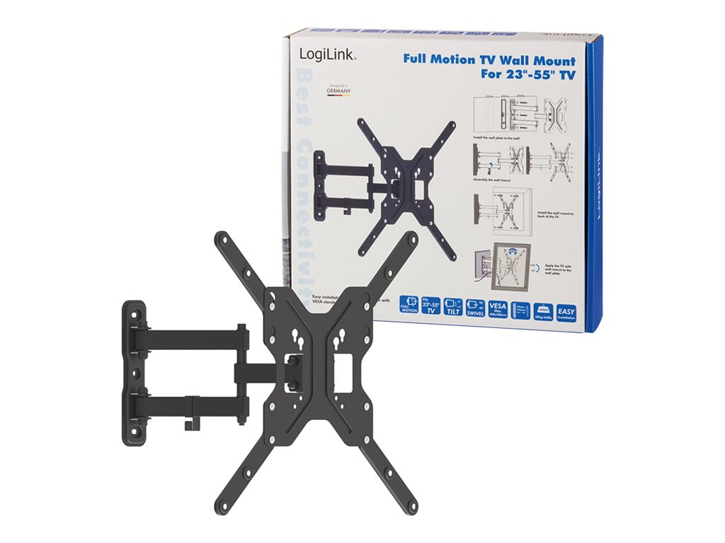 Logilink BP0016 TV Wall mount, 23"-55", tilt +15°-15°,swievel +-90°, 395mm | Logilink - Image 2