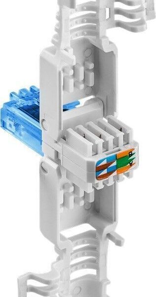Goobay 59227 Tool-free RJ45 network connector CAT 6A UTP unshielded | for 3 different cable OD: up to 5.2mm/ 6.4mm/ 7.5mm UTP unshielded with strain relief with cable reducer that can be used for three different cable diameters: up to 5.2 mm/6.4 mm/7.5 mm for stranded and solid inner conductor (AWG 22 to 26) easy and tool-free assembly simply press down on the connector housing supports transmission rates on the order of gigabits cable contacts marked in colour Technical specifications Connections Connection, type RJ45 male (8P8C) Connection 2, type for IDC connectors (toolless) Connection, contact material gold-plated 3µ Cable Specification CAT 6a Shielding class UTP Signal transmission max. bandwidth 500 MHz General Consumption Unit 1 pc. in polybag Length 52 mm Width 15 mm Height 15 mm