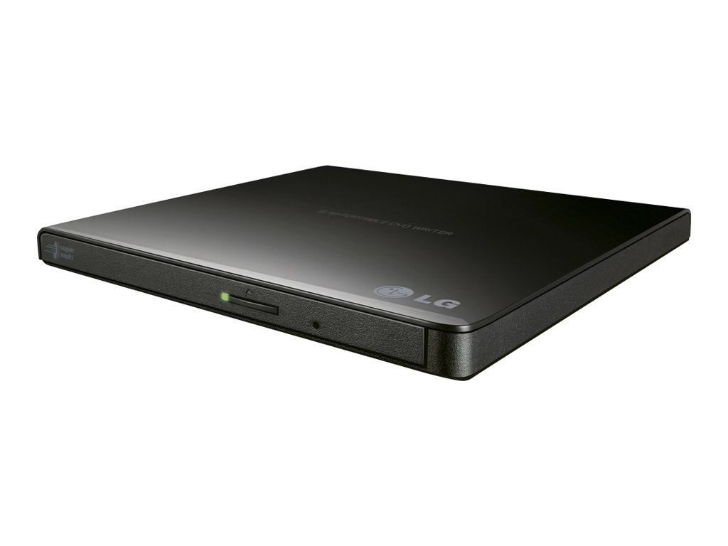 H.L Data Storage | Ultra Slim Portable DVD-Writer | GP57EB40 | Interface USB 2.0 | DVD±R/RW | CD read speed 24 x | CD write speed 24 x | Black | Desktop/Notebook - Image 2