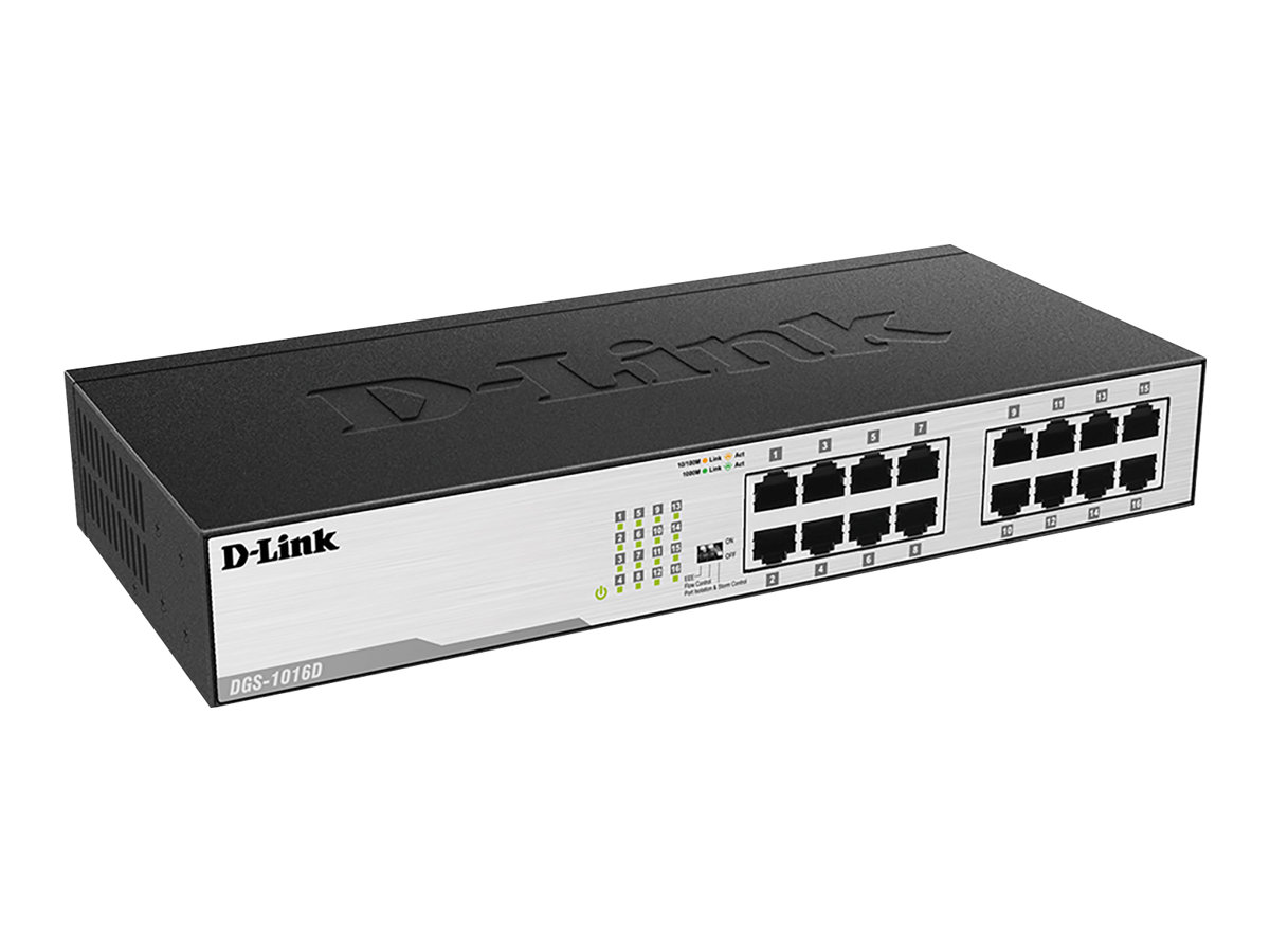 D-Link | 16-Port Gigabit Unmanaged Desktop Switch | DGS-1016D | Unmanaged | Desktop - Image 5