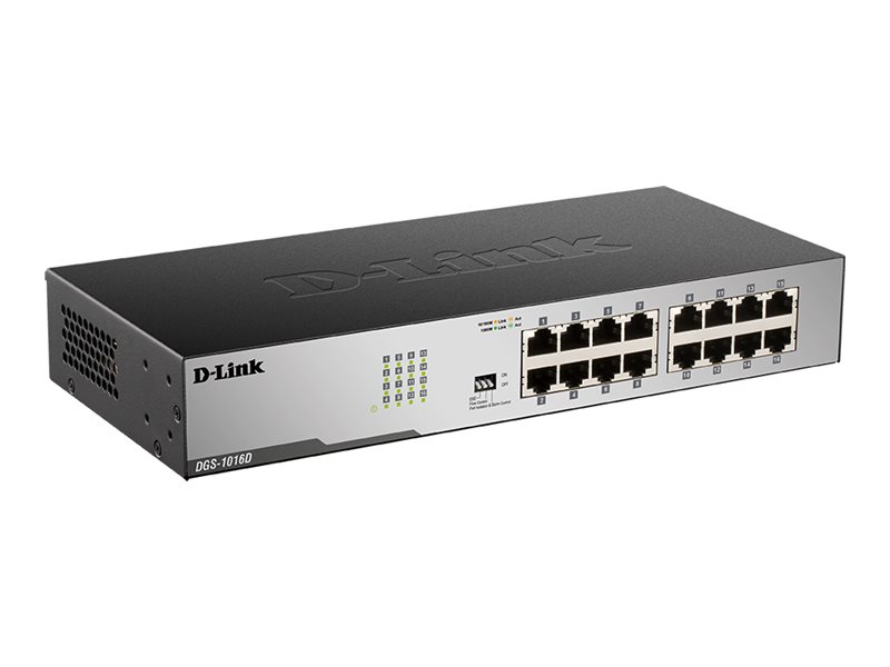 D-Link | 16-Port Gigabit Unmanaged Desktop Switch | DGS-1016D | Unmanaged | Desktop - Image 6