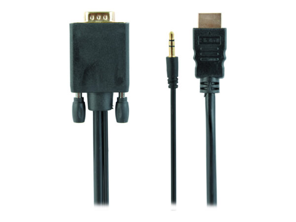 Cablexpert HDMI to VGA and  Audio Adapter Cable, Single Port, 1.8m, Black | Cablexpert - Image 10