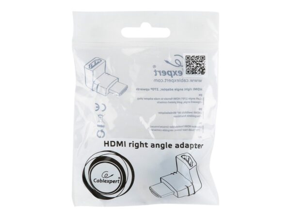 Cablexpert HDMI right angle adapter, 270° upwards | Cablexpert - Image 6