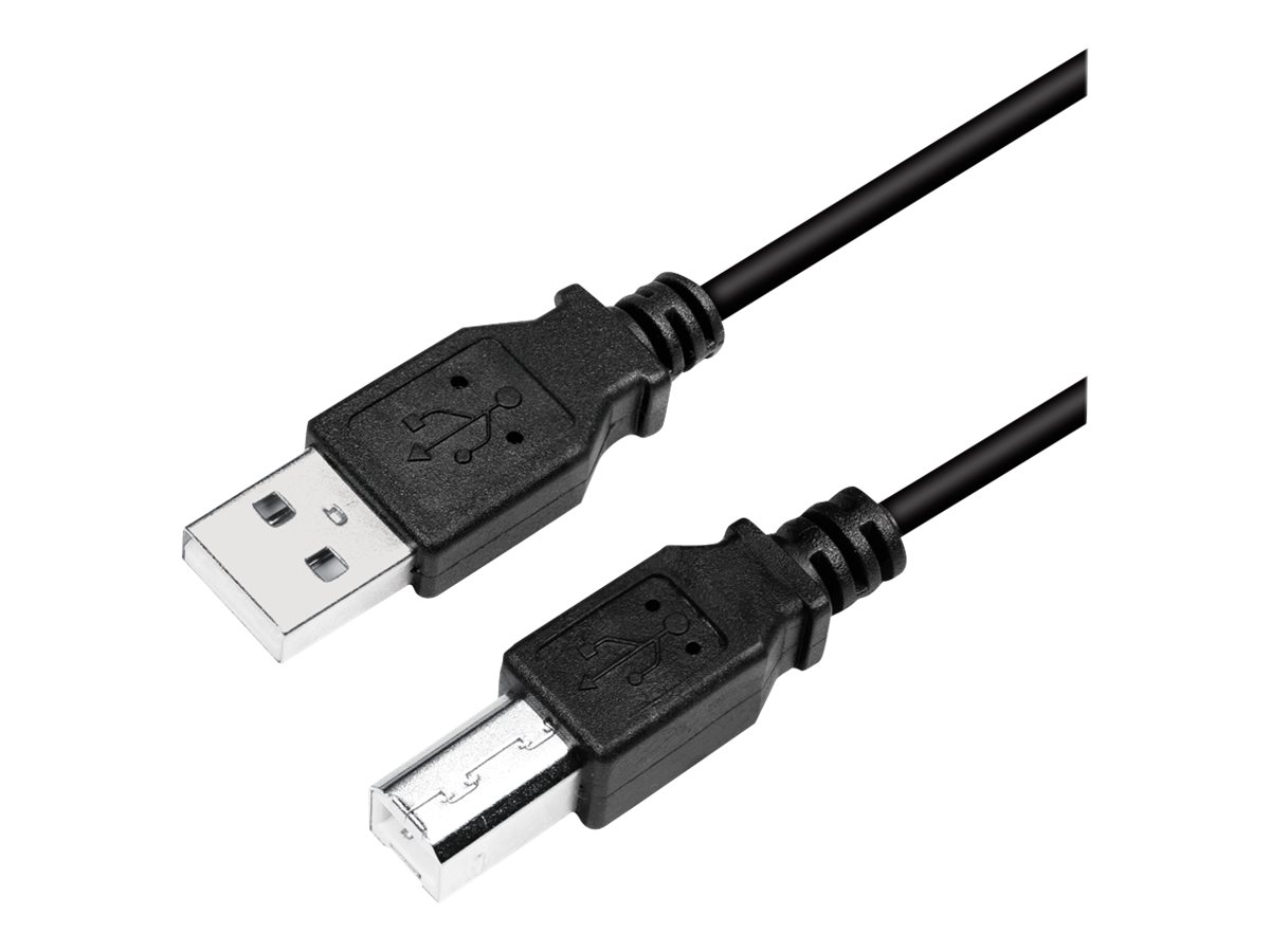 Logilink | USB cable USB 2.0 A to B 2x male | CU0009B | USB-A to USB-A USB-B male | USB-A male - Image 2